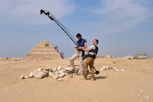 Alessandro and Luca surveying the excavation area. Photo: Nicola Dell’Aquila.