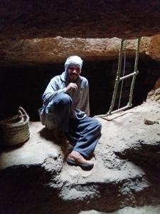 Down in the shaft of Meryneith’s tomb. Photo: Lara Weiss.