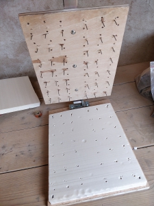 The finished hole-punching device. Photo: Ali Jelene Scheers.