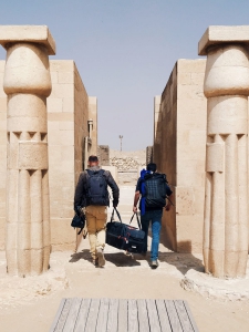 Daniel and Nicola leave the site. Photo: Ali Jelene Scheers.