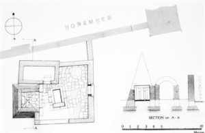 Plan and superstructure of Iniuia’s tomb